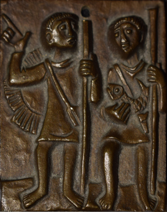 Rafael und Tobias in Bronze